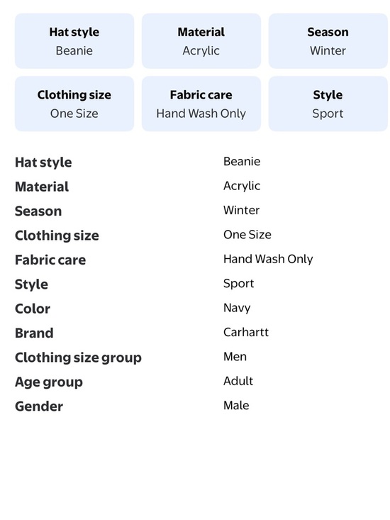 Carhartt A18NVY Men's Knit Cuffed Beanie, Black, One Size - Picture 5 of 9